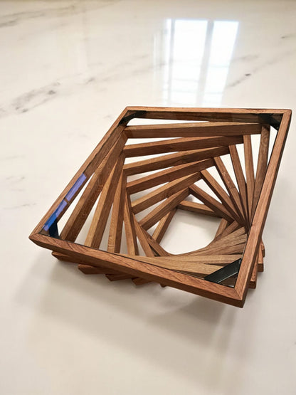 Couchtisch aus Eiche - TwistOak - mit Sicherheitsglas